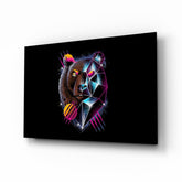 Diamond Bear Glass Wall Art.