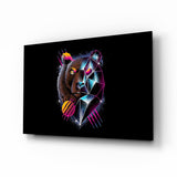 Diamond Bear Glass Wall Art.
