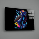 Diamond Hawk Glass Wall Art.