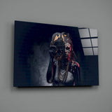 Behind the Mask Glass Wall Art.