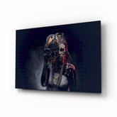 Behind the Mask Glass Wall Art.