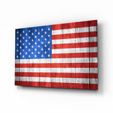 Flag of the United States Glass Wall Art.