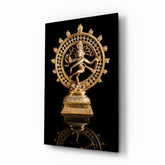 Shiva Nataraja Glass Wall Art.