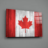 Flag of Canada Glass Wall Art.