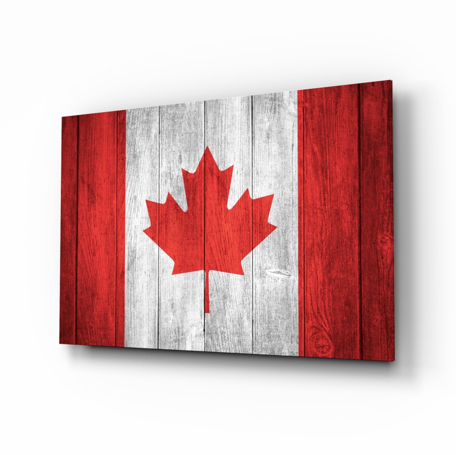 Flag of Canada Glass Wall Art.
