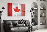 Flag of Canada Glass Wall Art.