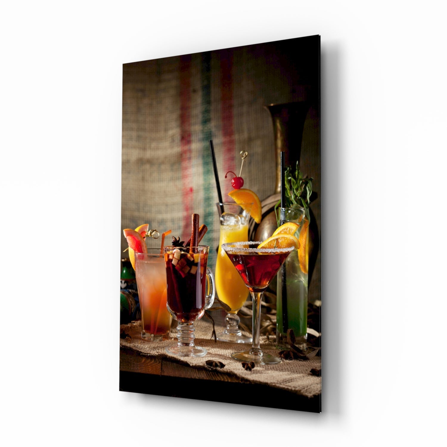 Cocktails Glass Wall Art.