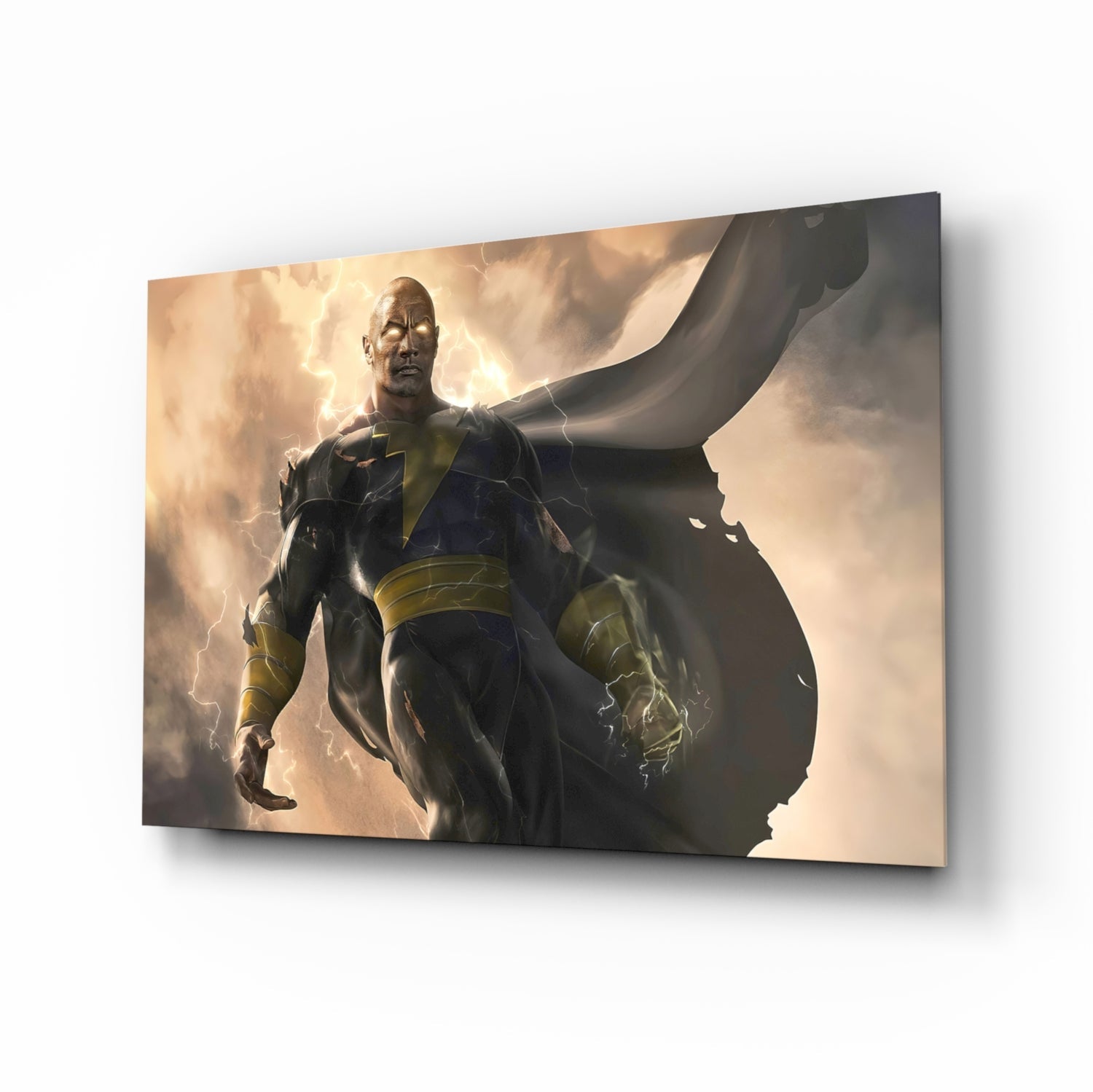 Black Adam Glass Wall Art.