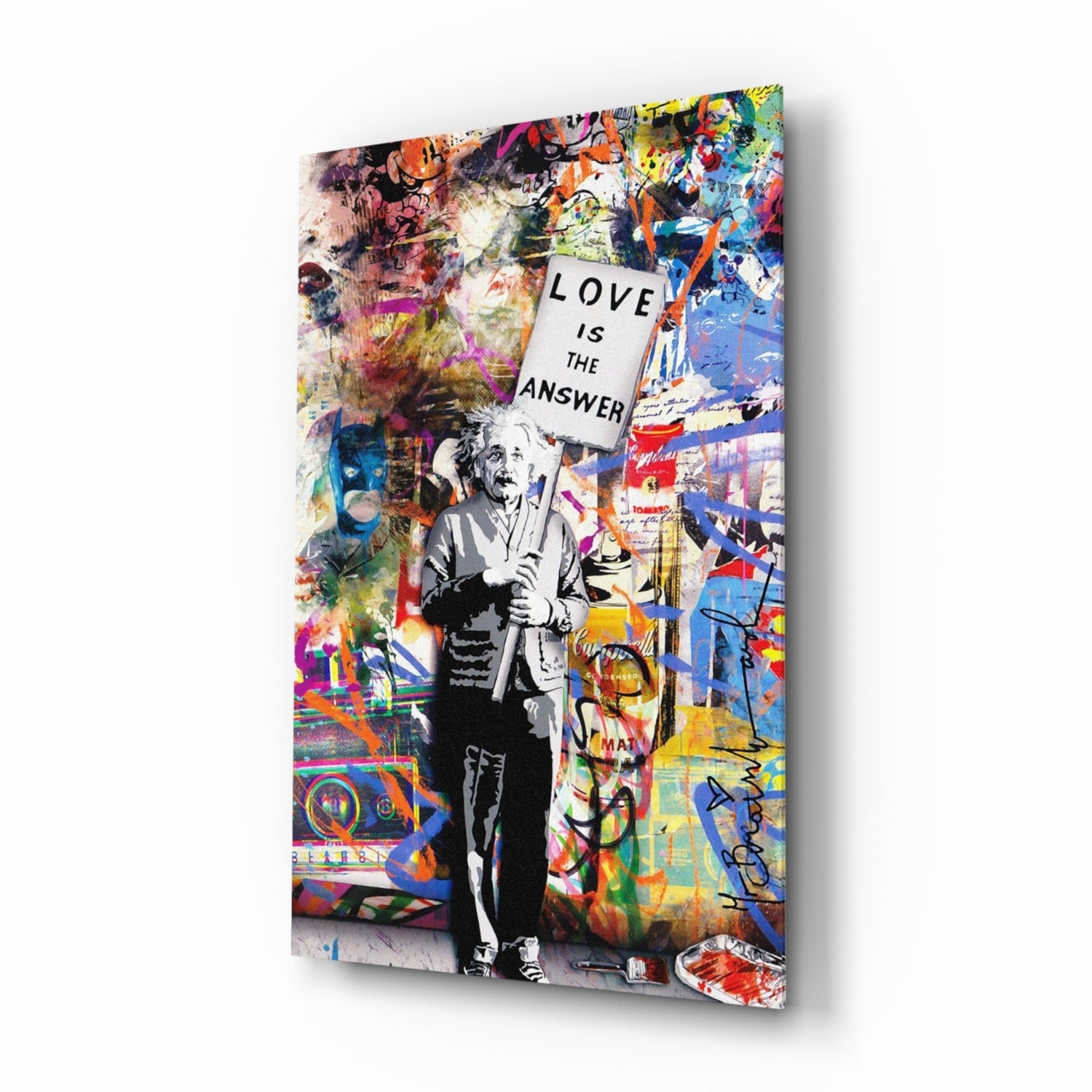 Banksy, Love is the Answer Glass Wall Art.