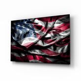 Flag of the United States Glass Wall Art.