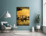 Elephant Glass Wall Art.