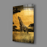 Giraffes Glass Wall Art.