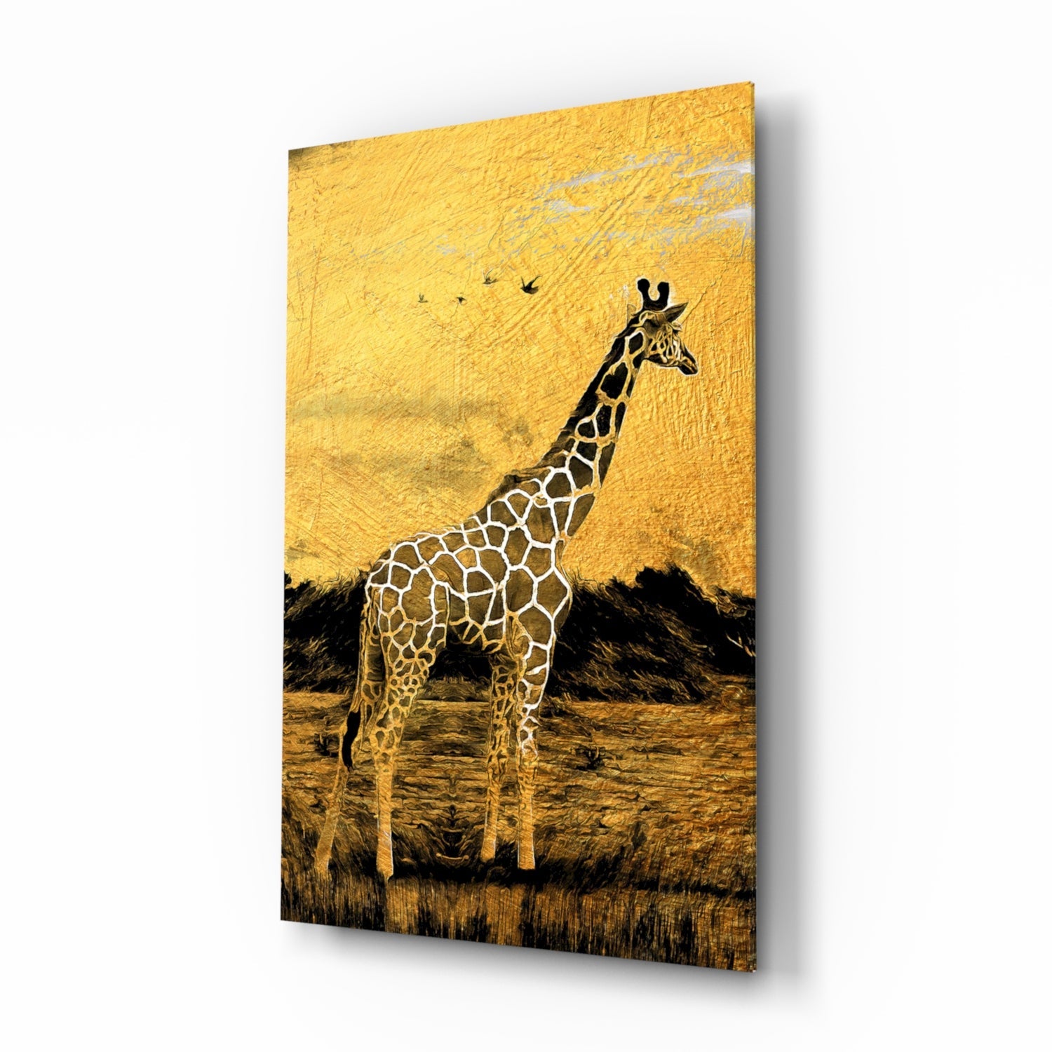 Giraffe Glass Wall Art.