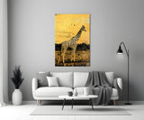 Giraffe Glass Wall Art.