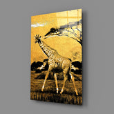 Giraffe Glass Wall Art.