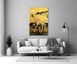 Giraffe Glass Wall Art.