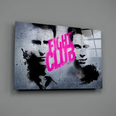 Fight Club Poster Glass Wall Art.