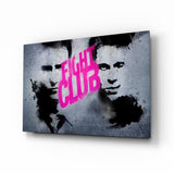 Fight Club Poster Glass Wall Art.