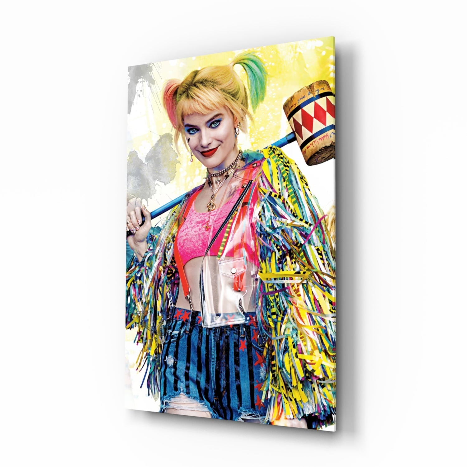 Harley Quinn Glass Wall Art.