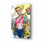 Harley Quinn Glass Wall Art.