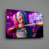 Harley Quinn Glass Wall Art.