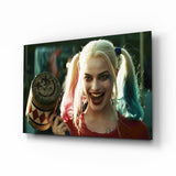 Harley Quinn Glass Wall Art.