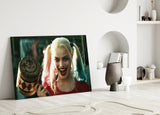 Harley Quinn Glass Wall Art.
