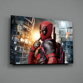 Deadpool Glass Wall Art.