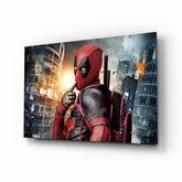 Deadpool Glass Wall Art.