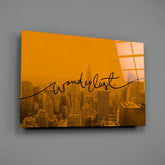 Wanderlust Glass Wall Art.
