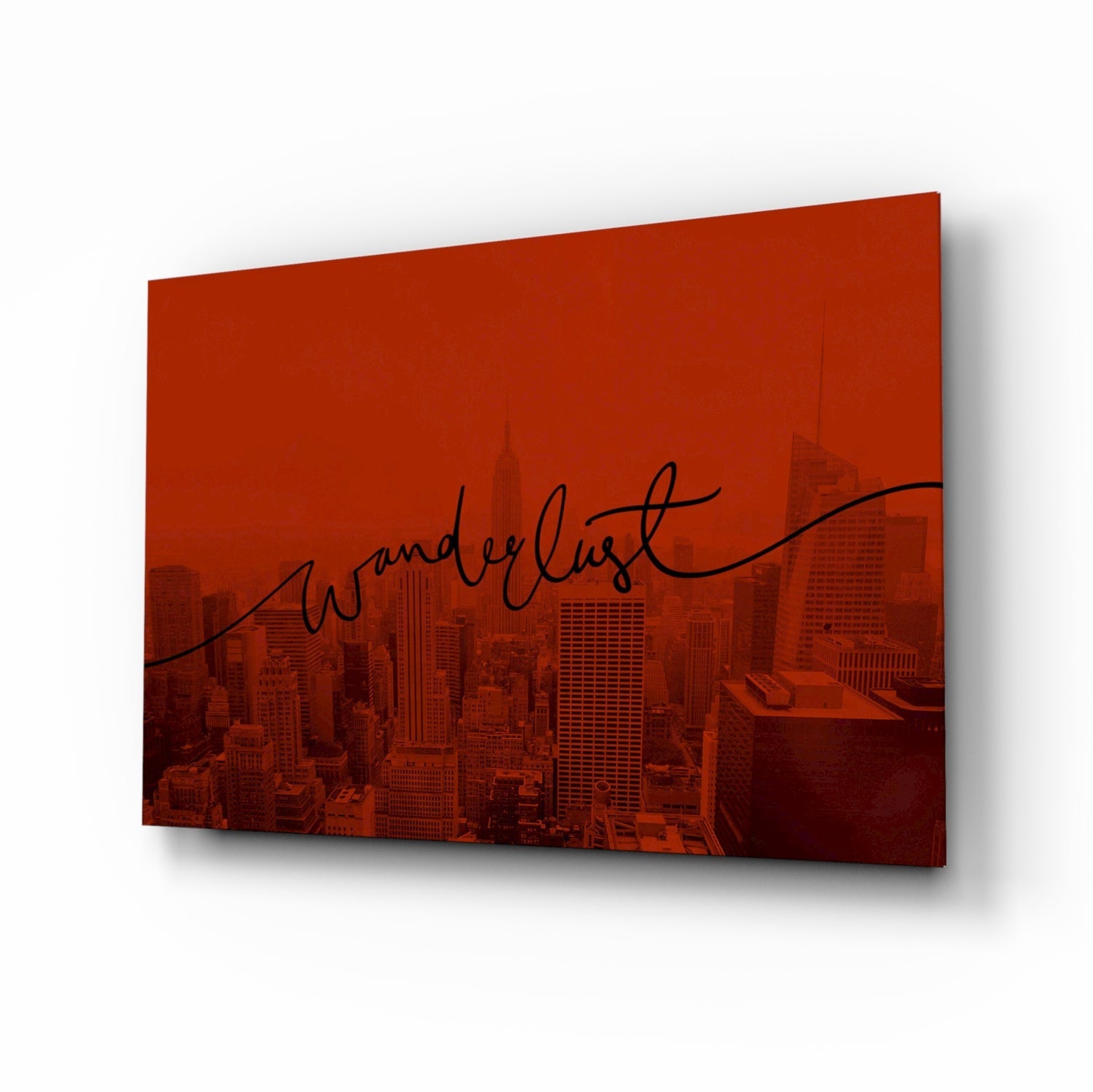 Wanderlust Glass Wall Art.