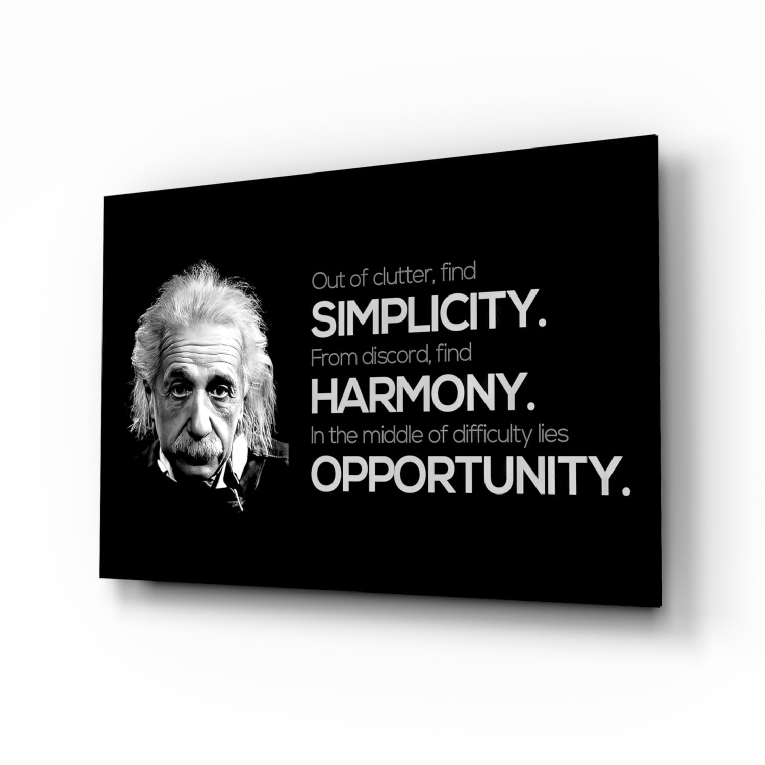Einstein Glass Wall Art.