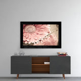 Pink Flower Glass Wall Art.