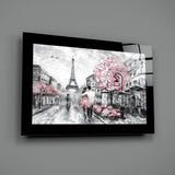 Pink and Paris Glass Wall Art.