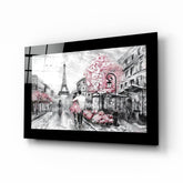 Pink and Paris Glass Wall Art.
