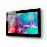 Colorful Dandelions Glass Wall Art.