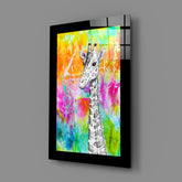 Giraffe Glass Wall Art.