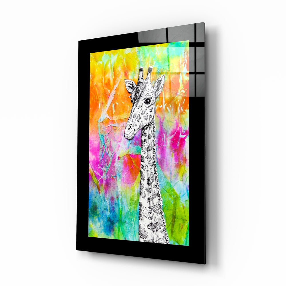 Giraffe Glass Wall Art.