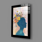 Flowery Thoughts Glass Wall Art.