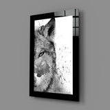 Wolf Glass Wall Art.