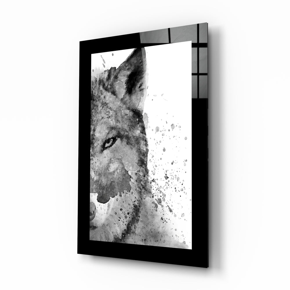 Wolf Glass Wall Art.
