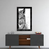 Wolf Glass Wall Art.
