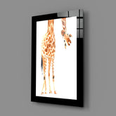 Curious Giraffe Glass Wall Art.