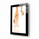 Curious Giraffe Glass Wall Art.
