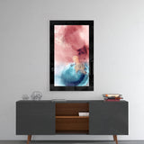 Pink and Blue Glass Wall Art.