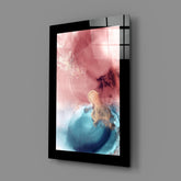 Pink and Blue Glass Wall Art.