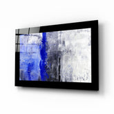 Abstract Blue Glass Wall Art.