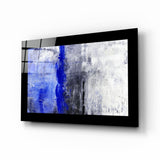 Abstract Blue Glass Wall Art.
