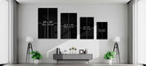 Space Cat in Pink Flowers Glass Wall Art