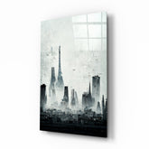 Old City Silhouette Glass Art  || Designer Collection.